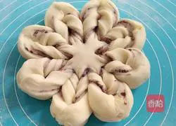 Illustration of how to make flower-shaped bean paste bread 15