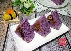 Illustration of how to make purple sweet potato cake 12