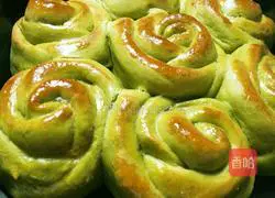 Illustration of how to make matcha rose buns 7