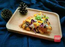 Illustration of how to make fruit and vegetable pizza 10