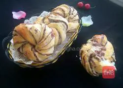 Illustration of how to make bean paste bread 11