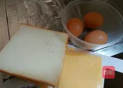Illustration of how to make bread and omelette 1