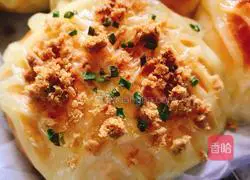 Illustration of how to make soft chives and meat floss bread 10