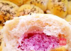 Illustration of making black sesame, purple sweet potato and yam bread 14