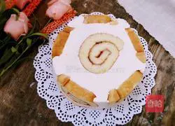 Illustration of how to make cake roll cheese mousse (six inches) 15