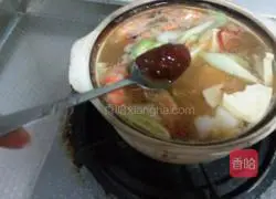 Illustration of making Korean miso soup 15