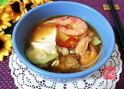 Illustration of making Korean soybean paste soup 17