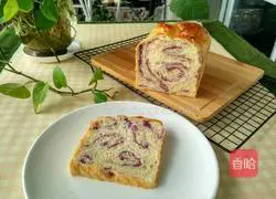 Illustration of how to make purple sweet potato mashed toast bread 23