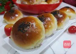 Illustration of how to make bean paste buns 17