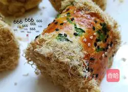 Illustration of how to make meat floss rolls 17