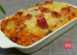 Pasta (baked macaroni with bacon and potatoes) illustration 16