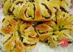 Illustration of making bean paste bread 13