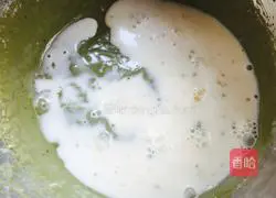 Illustration of how to make matcha mousse 13