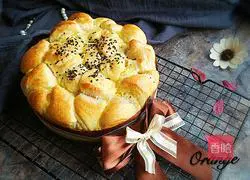 Illustration of how to make flower-shaped gift bread 16