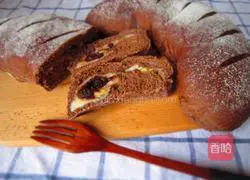 Illustration of how to make cocoa mochi bread 8