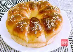 Illustration of how to make seaweed and meat floss bread 21