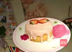 Illustration of how to make dragon fruit burst cake (four inches) 1