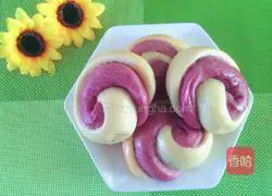 Illustration of how to make purple sweet potato bread 13