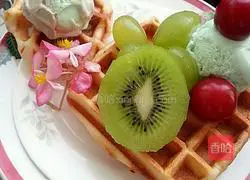 Mary's Home~Illustration of how to make gas-fired bread waffles 10