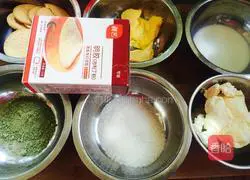 Illustration of how to make matcha mousse 1