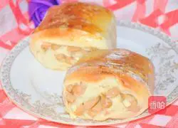 Illustration of how to make ham sausage bread 5