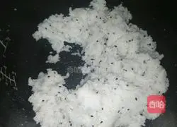 Illustration of how to make meat floss sushi 3