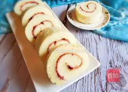 Strawberry Jam Cake Roll Recipe Illustration 22