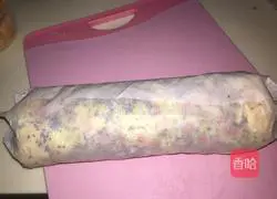 Illustration of how to make meat floss rolls (Thousand Island Sauce) 13