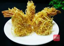 Illustration of how to make golden salad anchovy shrimp 17