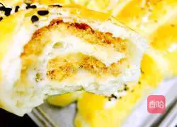 Illustration of how to make meat floss, condensed milk and salty bread (dairy-free and sugar-free version) 12