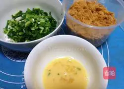 Illustration of making butter-free meat floss bread 13