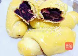 Illustration of how to make purple sweet potato mashed rolls 9