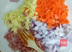 Illustration of how to make bacon pizza 1