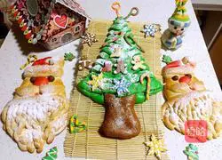 Illustration of how to make Santa Claus bread 14