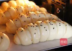 Illustration of how to make meat floss sausage bread 13