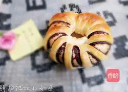 Illustration of making bean paste ring bread 14