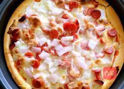 Home version of pizza recipe illustration 3