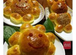  Flower and rabbit bean paste bread recipe 9