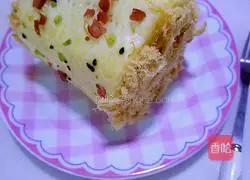 Illustration of how to make yogurt and meat floss rolls 8