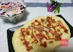 Illustration of how to make bacon, ham and cheese bread 11