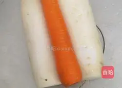 Illustration of how to make radish meatballs 1