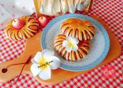 Illustration of how to make bean paste bagels 14