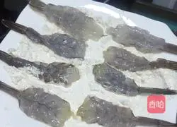 Bread Illustration of how to make fried shrimps 2