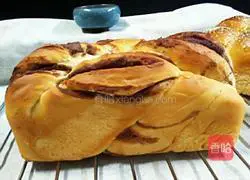 Illustration of making bean paste toast bread 15