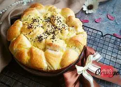 Illustration of how to make flower-shaped gift bread 15