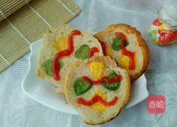 Illustration of how to make colorful bread slices 11