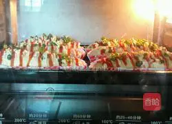 Illustration of how to make scallion ham and cheese bread 14