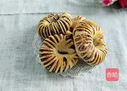 Illustration of how to make bagels with bean paste 1