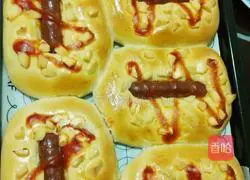 Cheese Crispy Sausage Bread Recipe Illustration 10