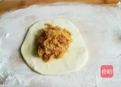 Illustration of how to make meat floss pancakes 8